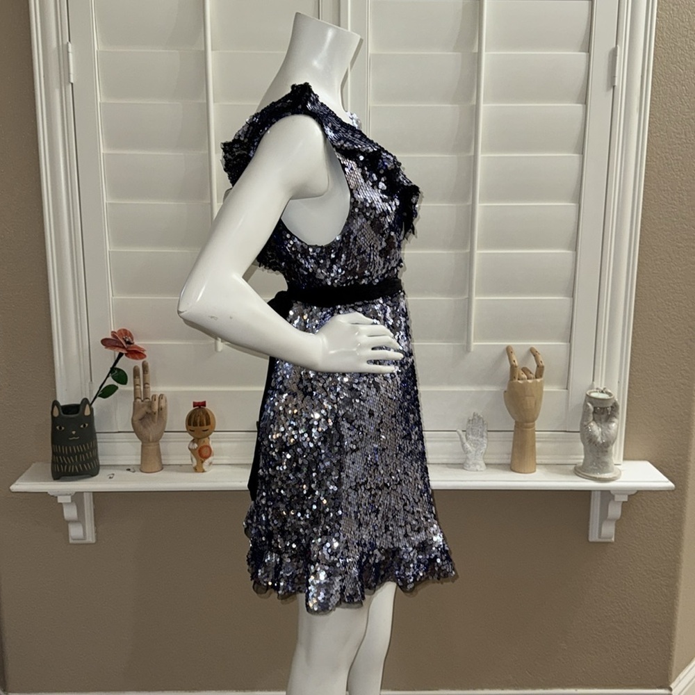 Free People Sequin Siren Ruffled Mini Dress - Picture 6 of 14